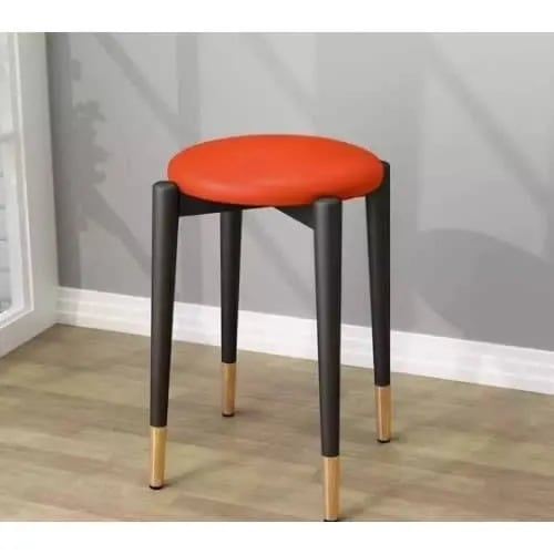 Nordic Style Iron Stool For Homes And Bar - Orange