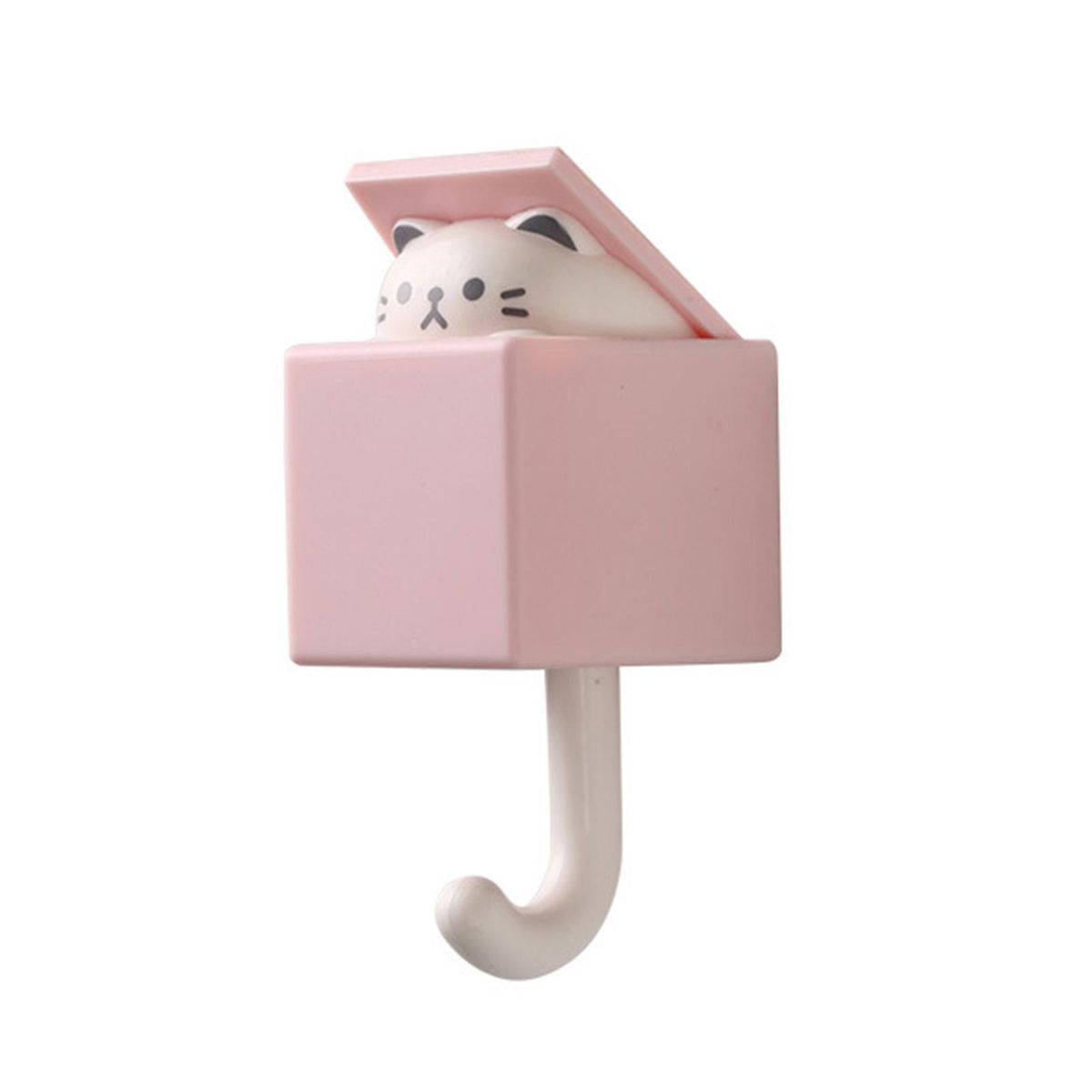 Wall Hanging Hook No Residue Mounting Creative Cat Wall Hanging Hook Pink