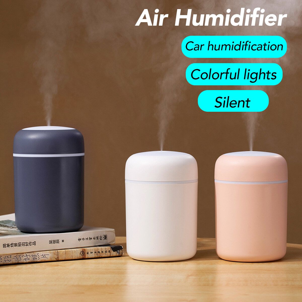 300ML Air Diffuser Aroma Oil Humidifier LED Night Light Up Home Relax Defuser Blue