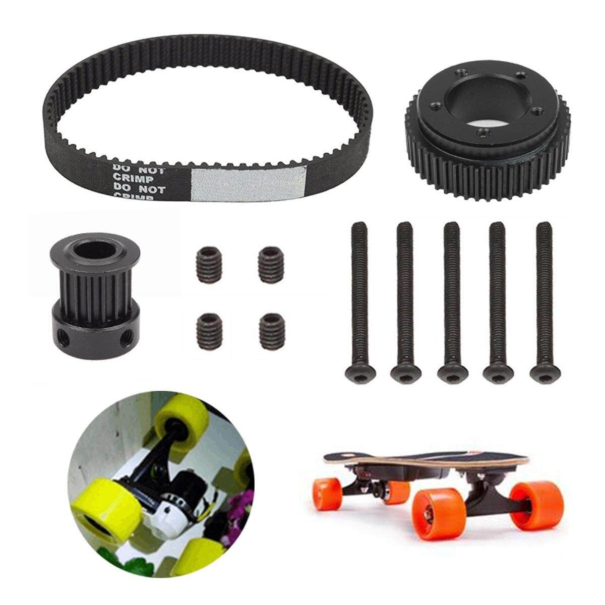 DIY Electric Skateboard Parts Pulley & Belt Kit Single Drive For 72/70MM Wheel