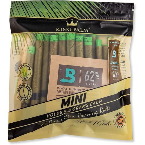 King Palm Mini Size Natural Pre Wrap Leafs (1 Pack Of 25, 25