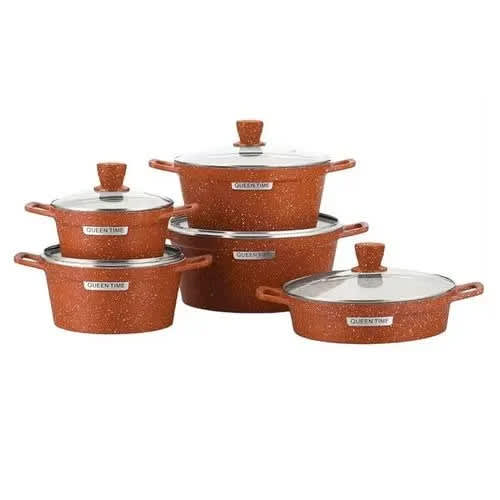 Classy & Modern Non-stick Die-cast Set Of Pot - 5 Sets