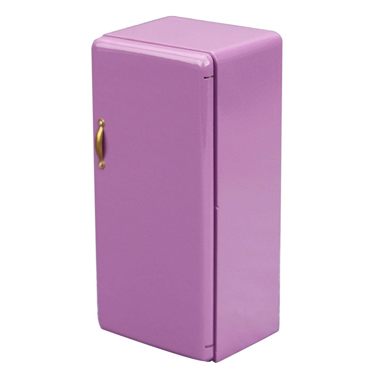 Dollhouse Refrigerator Mini 112 Scale Single Door Refrigerator Purple