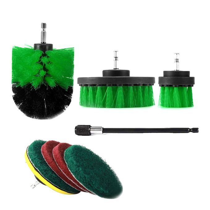 9Pcs Drill Brush Attachment Kit Scrubber Drill Brushes