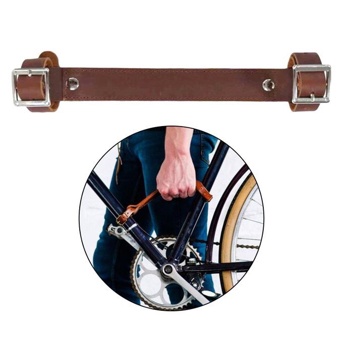 Durable Bike Frame Handle High Strength Carry Strap Carrier Lift Brown