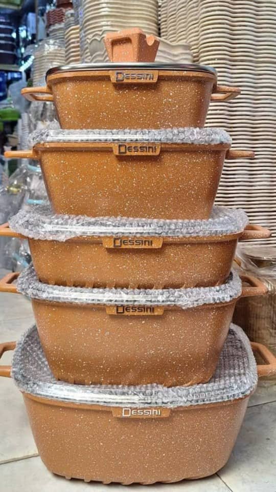 5 Pcs Non-Stick Thick Pots Cookware Set