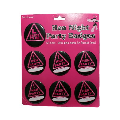 Bride To Be/ Hen Night Party Badges - 7 in 1