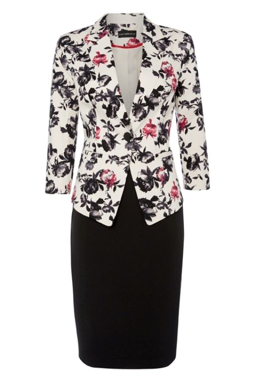 Turkey Floral Designer Skirt Suit-Pink Multicolour