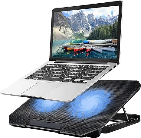 Laptop Stand With Cooling Fan Low Noise Adjustable Height