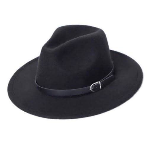 Belt Fedora Hat - Black