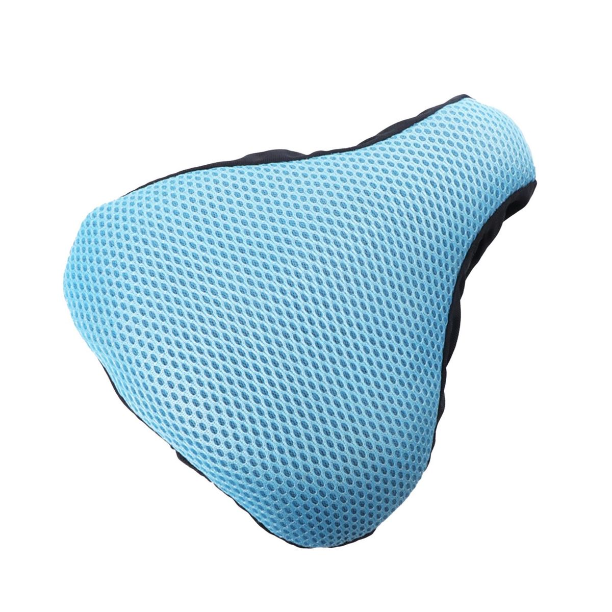 Breathable 3d Honeycomb Mesh Bike Seat Cover Ergonomic for Universal Light Blue