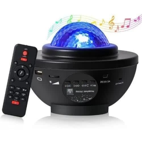 Christmas Light /starry Projector Led Night Lamp With Remote Control - 2000mAh