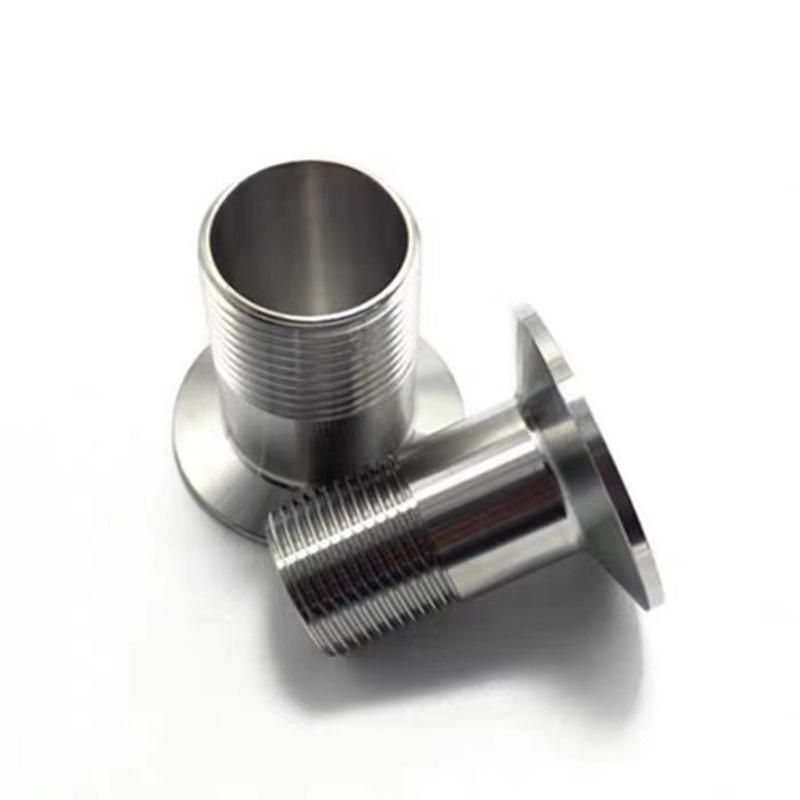 304 Food Sanitary Clamp Type Quick Installation Screw Buckle Stainless Steel Thread Exterior Thread Coupling Outer Tooth Mirror Chuck
