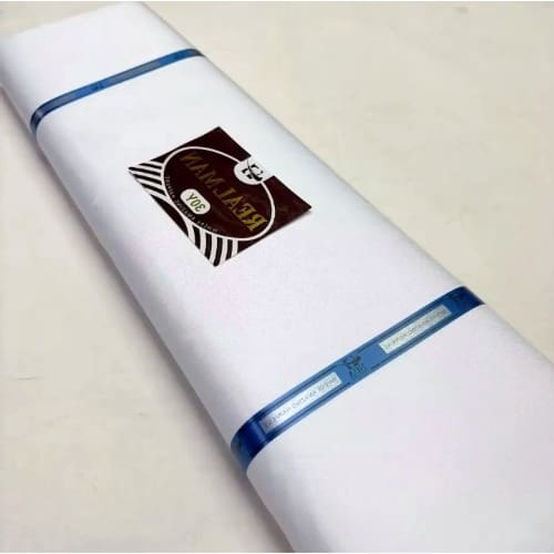 Superwool Senator Dubai Fabric Material - White 4yards