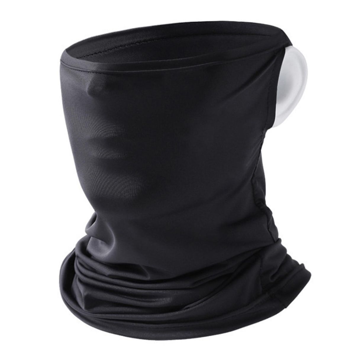 Unisex Cycling Face Cover Hanging Ear Sun Protection-Black