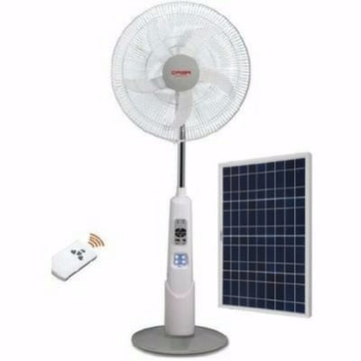 Rechargeable Standing Fan with Solar Panel -  18"
