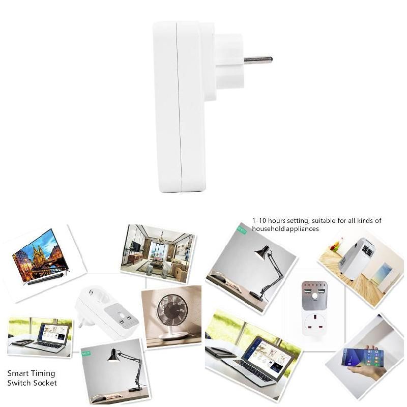 Dual USB Timing Socket Timer Switch