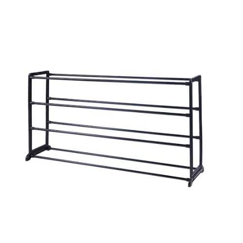 4-tier Shoe Rack Organizer, 20 Pairs Shoe Storage Organizer Black