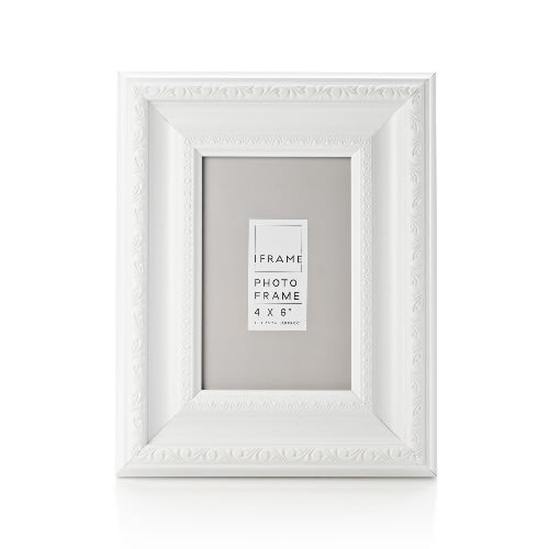 Wooden Photo Frame - 4x6&rdquo; - White