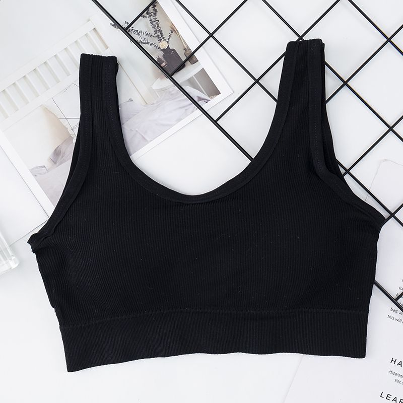 Women Tank Crop Top Seamless Underwear Crop Top Female U