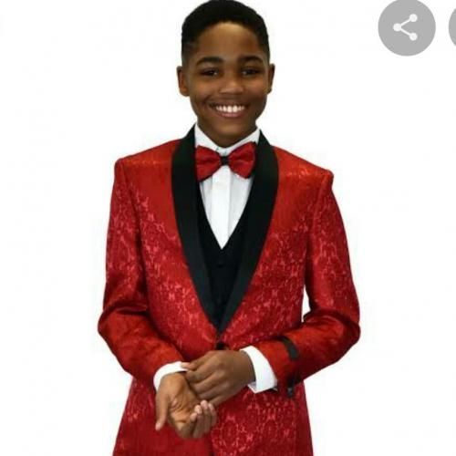 Classic Children Patterned Tuxedo Suit