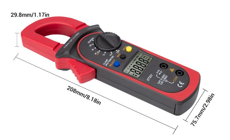 Digital Lcd Clamp Multimeter Ohm Amp Volt Meter Ac/dc