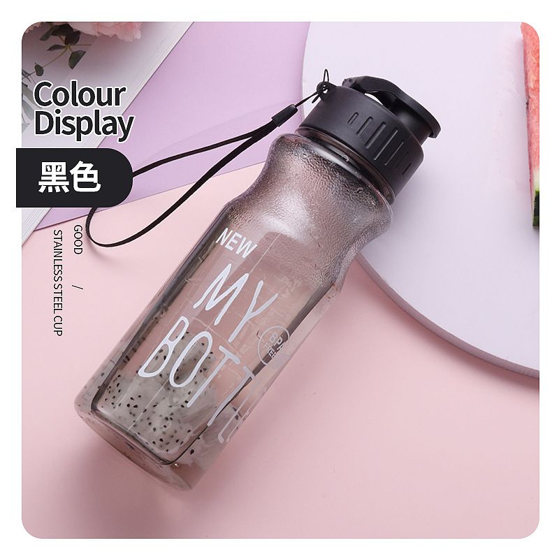 Plastic Water Bottle 600ml - Black