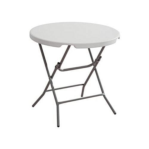 4-seater Round Plastic Folding Metal Leg