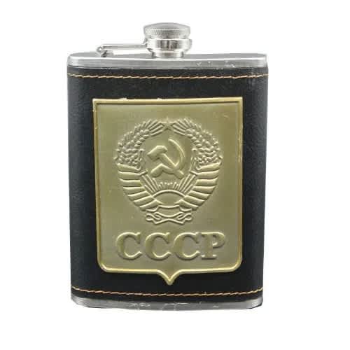 8oz Stainless Steel Liquor Flask Cap With Wine Bottle Gift