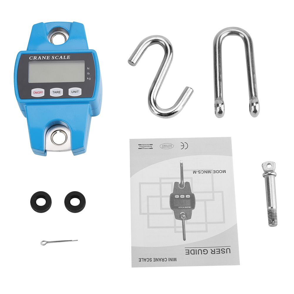 Digital Sky Blue 300KG Hanging Crane Scale Industrial Hook