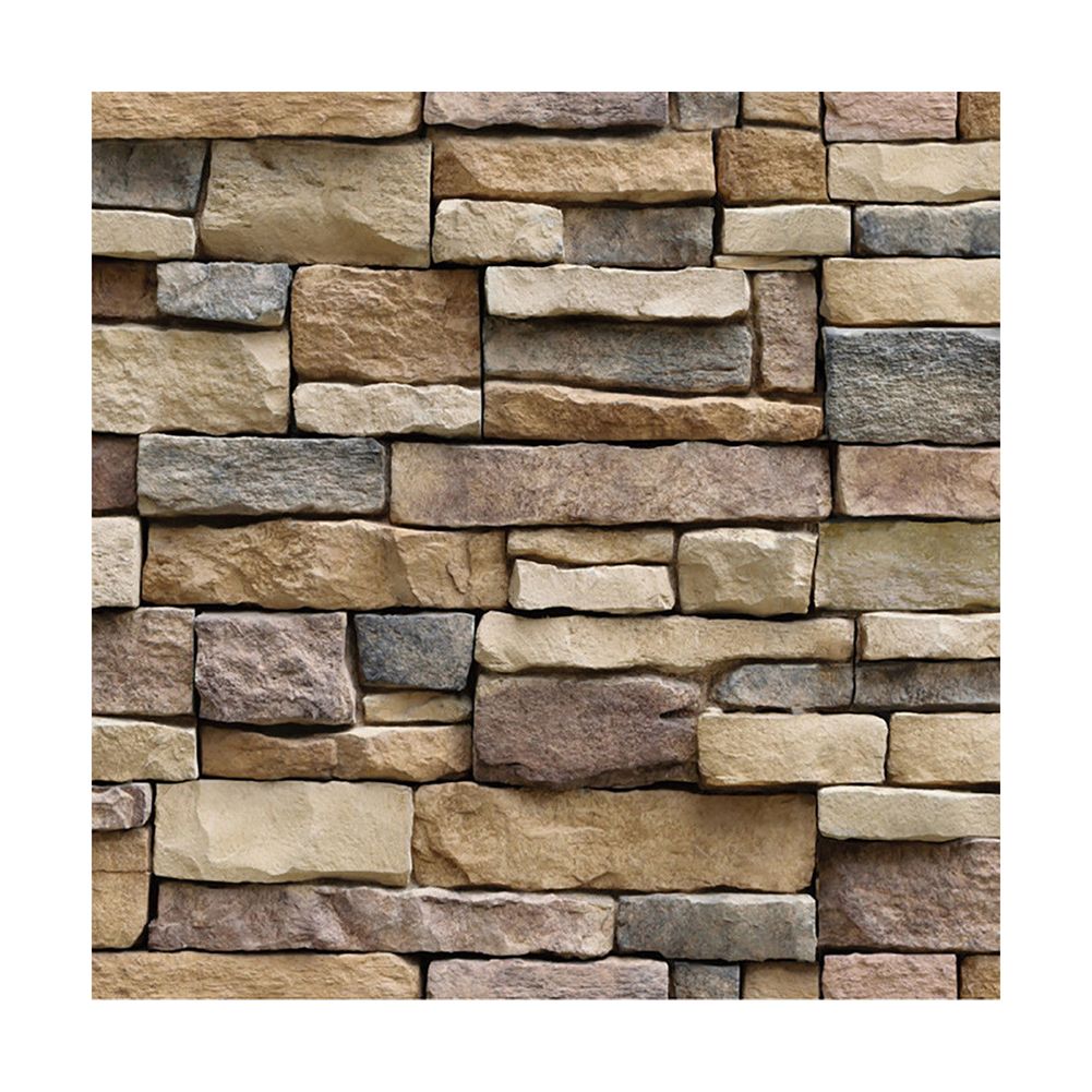 Rustic 3D Effect Wallpaper Brick Stone Self-adhesive Wall-