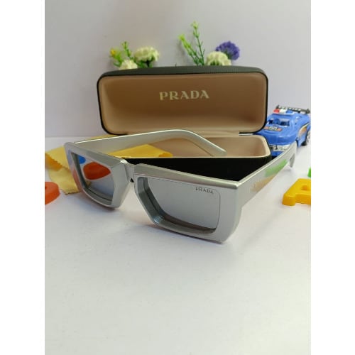 Grey Prada Sunglass With Hard Case