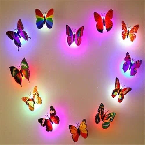 Romantic Magic Colorful Butterfly Light - 12 Pieces