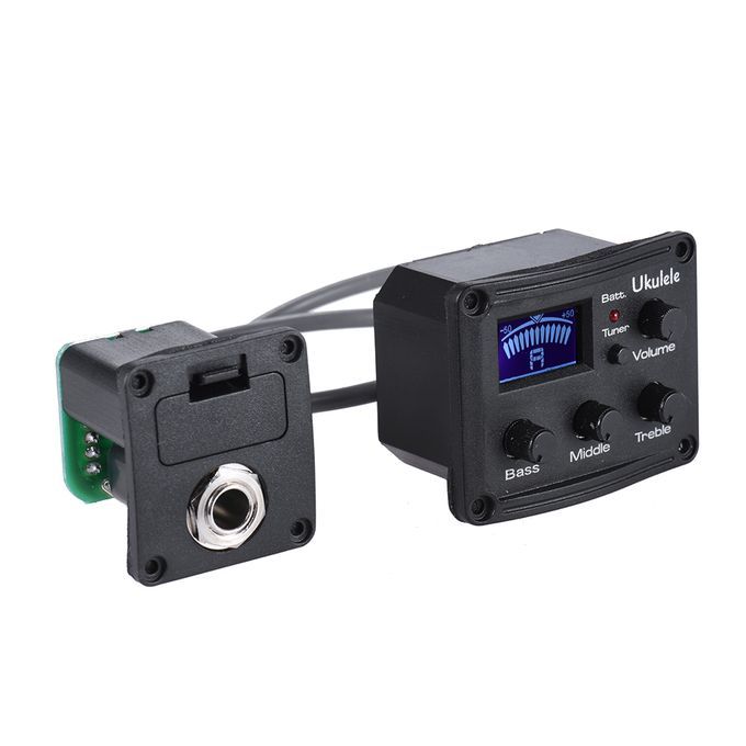 Ukelele Piezo Pickup Preamp 3-Band EQ Tuner System