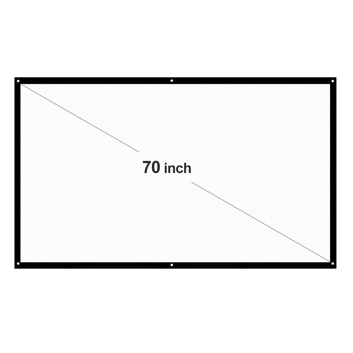 70 Inch Portable Projector Screen HD 16:9 Foldable