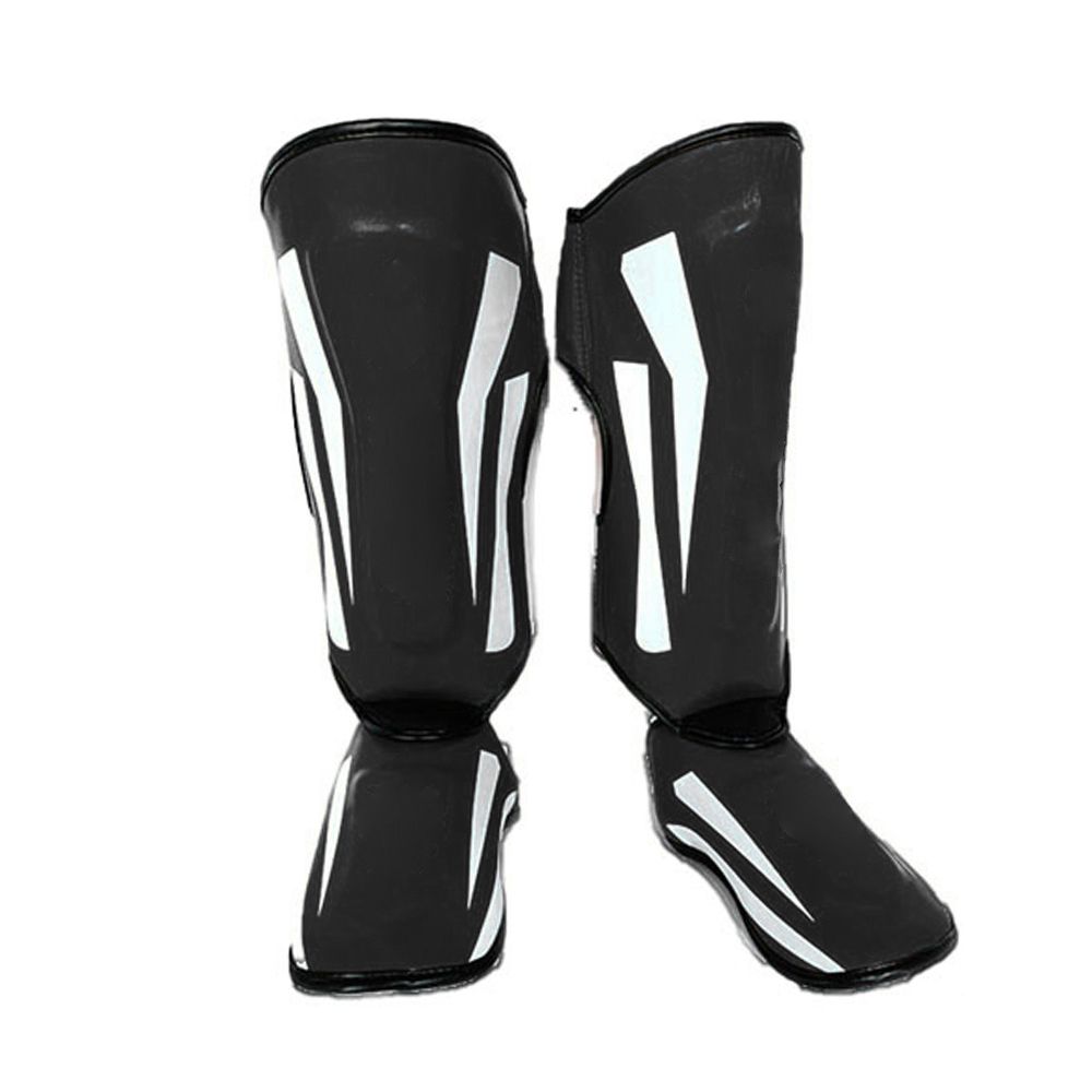 Martial Arts Shin Guards PU Leather Leg Foot Protector