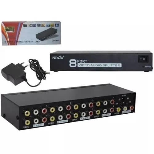 8 Ports Audio And Video Splitter