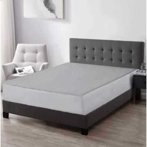 Zipper Fitted Sheets Waterproof Mattress Cover - Navy Blue