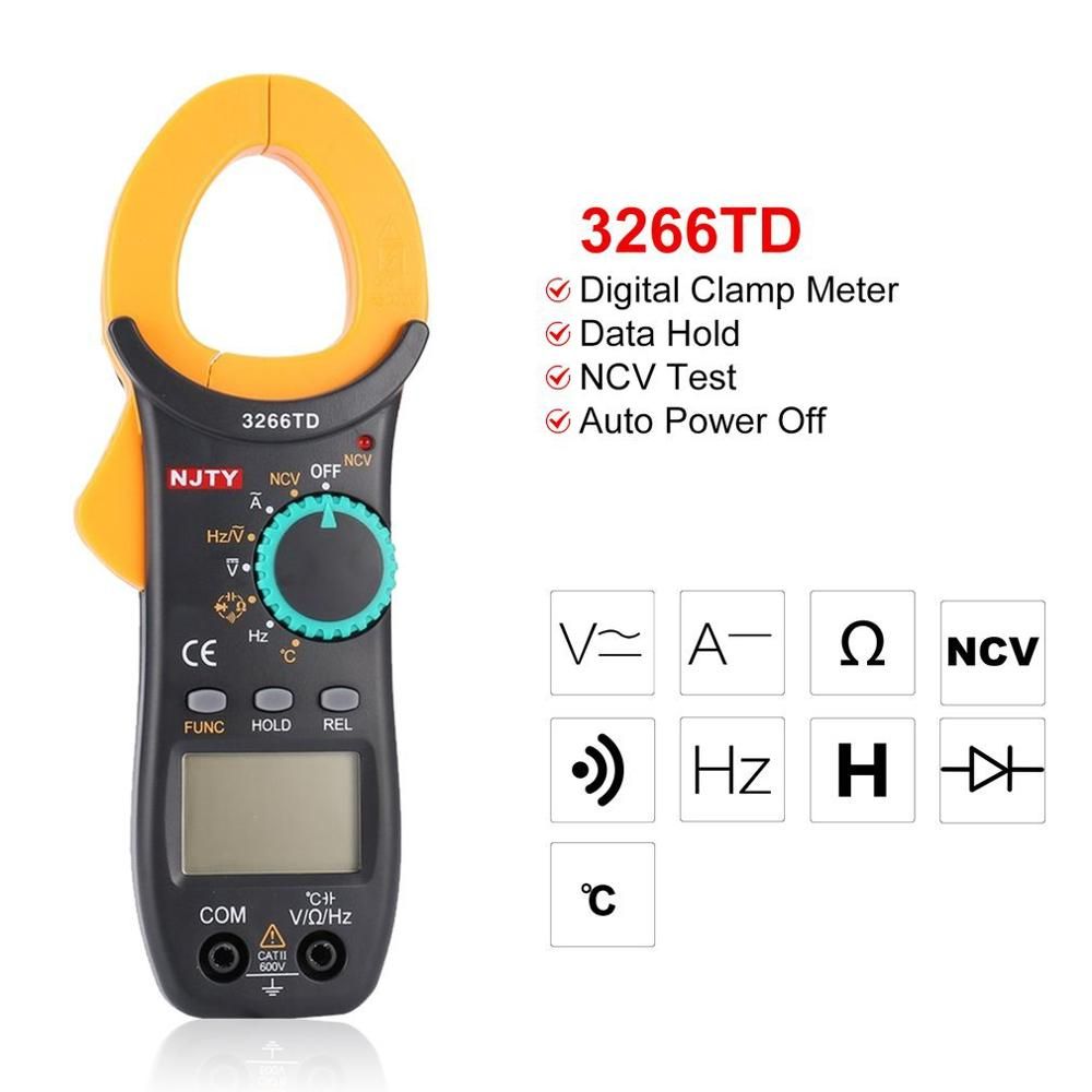 Mini Digital Clamp Meters Ac/dc Current Voltage 3266td True