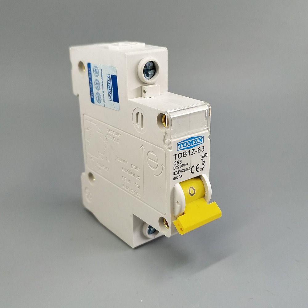 DC Pole Breaker 1P 250V MCB Single Circuit Curve
