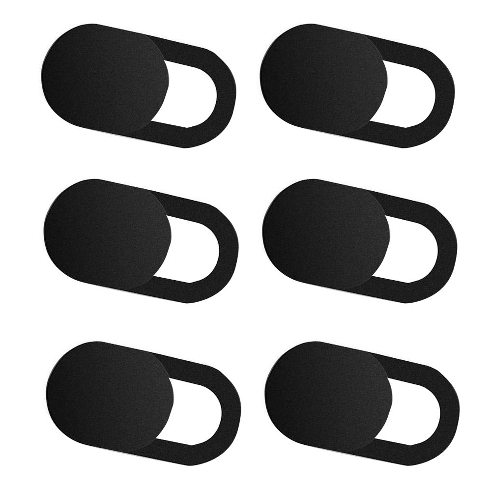 6Pcs Ultra-Thin Webcam Covers Web Camera Sticker Cover-Black