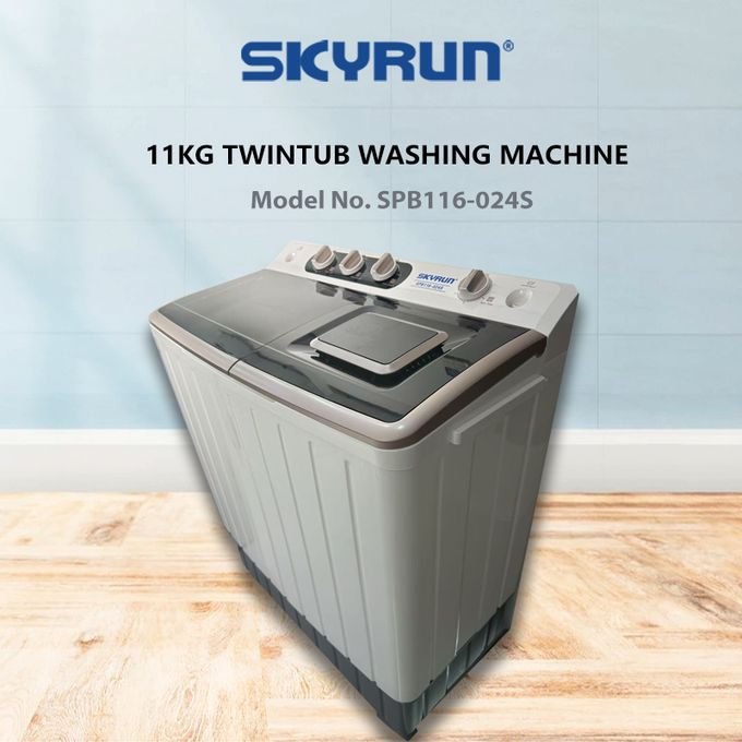 Skyrun 11kg Twin Tub Semi-automatic Washing Machine SPB116-024S