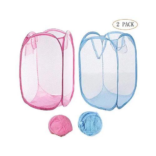 Nylon Mesh  Pop-up  Laundry Basket Set