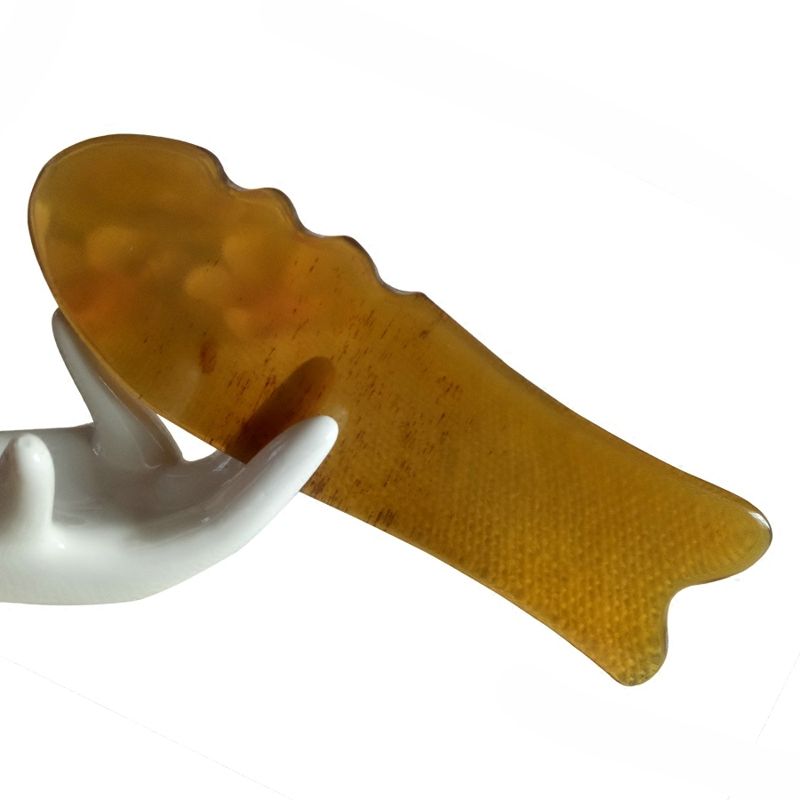 Massage Acupuncture Fish Scrapping Board Ox Massager Beauty Sha Natural Health Care Shape Plate Point Horns Tool Gua Eye