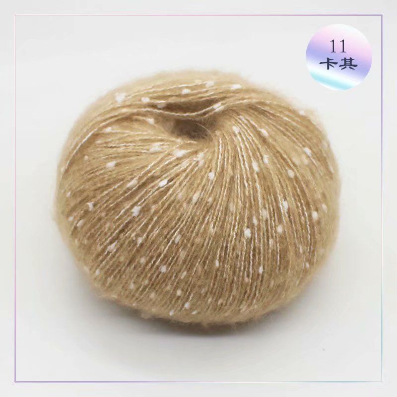 Colorful Fine Dyed Mohair Line Knitting Crochet Wool Blended Yarn 166meter/Ball Anti Pilling Cotton Thread For Needle Work