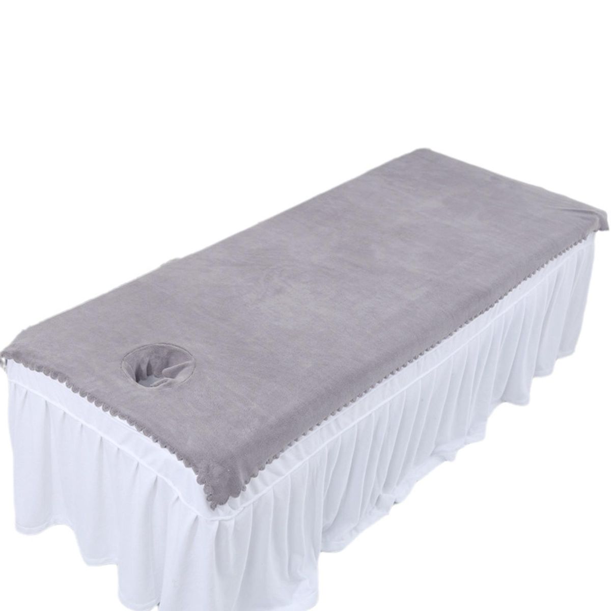 Table Sheet Covers With Face Breath Hole Satin Light Gray