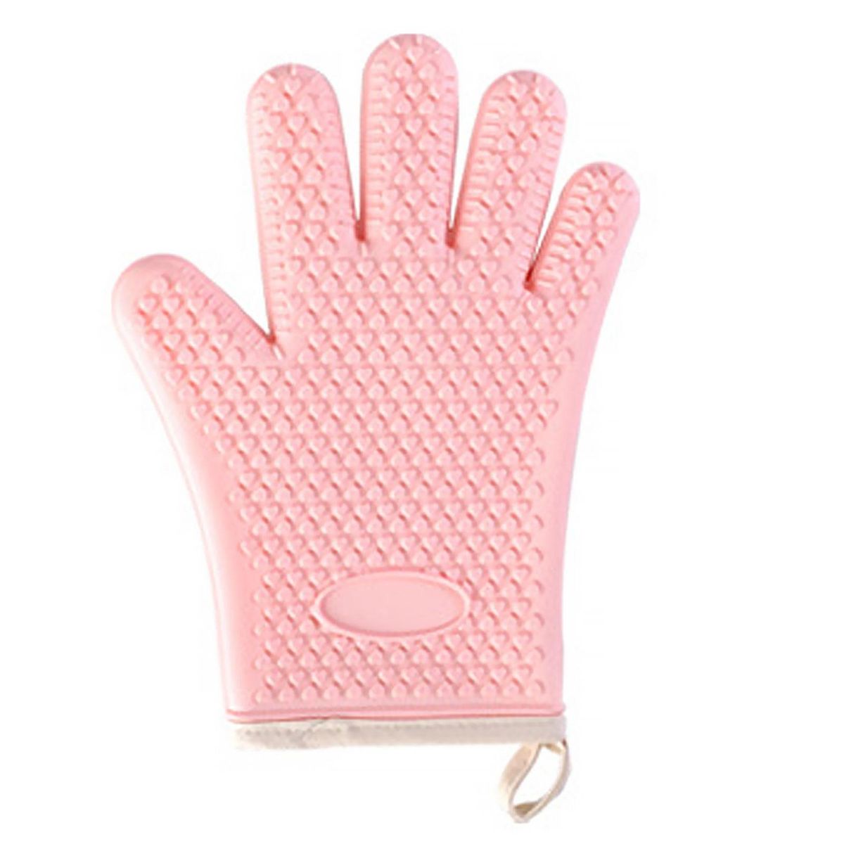 1Pc Baking Glove High-Temperature Resistant Oven Baking Mitt Light Pink