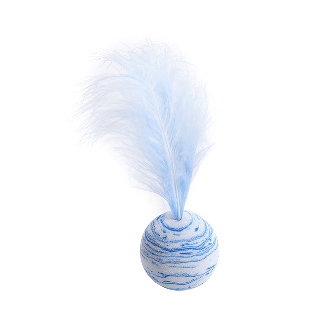 Cat Ball Toy With Feather Interactive Cat Toys Throwing