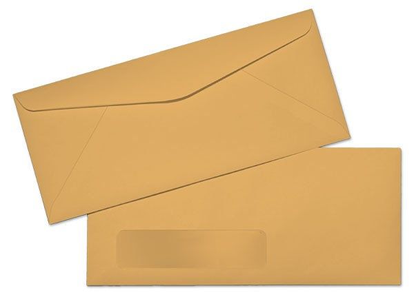 25pcs X 2 Brown Window Letter Envelopes With Seal