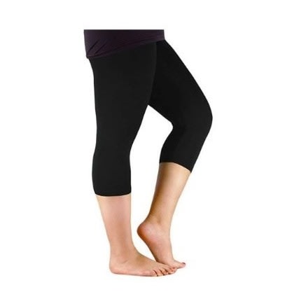 Ladies 3/4 -Three Quarter Leggings - Black
